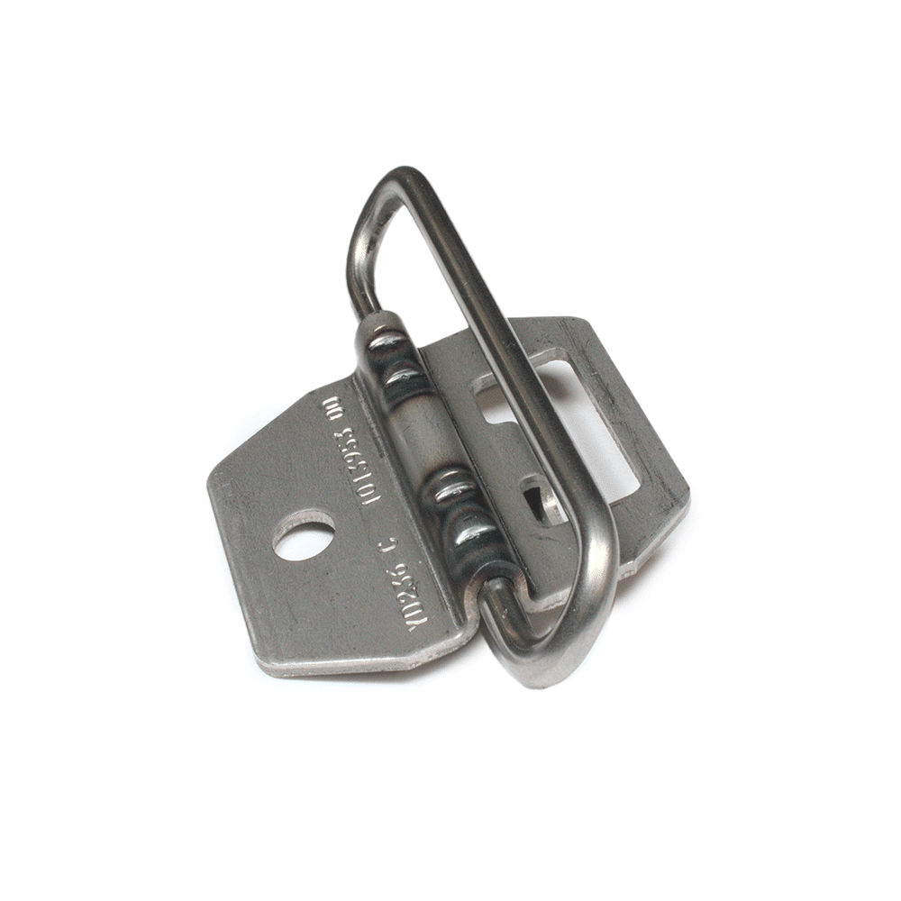 Passacintura già saldato con anello a 45°